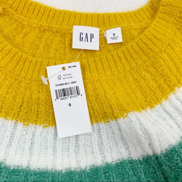 Gap striped long sleeve pullover sweater crew neck - Picture 9 of 11